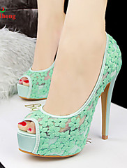 Chaussures Femme Tissu Talon Aiguille Talons/Bout Ouvert/A Plateau Escarpins / Talons Habillé/Décontracté