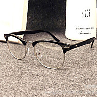 [Free Lenses] Metal Browline Full-Rim Retro Prescription Eyeglasses