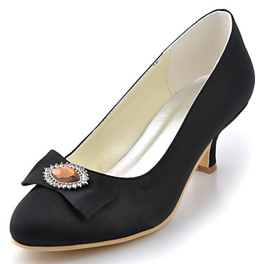 kitten heel satin shoes