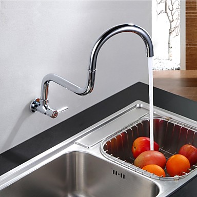 Wall Mounted Single Handle One Hole with Chrome Kitchen ...