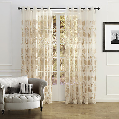 Country to paneler floral botanisk beige soverom polyester tynne ...